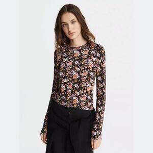 rag & bone floral long sleeve top - Size Medium